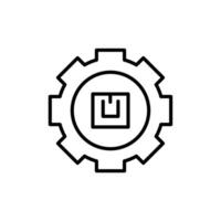 Logistics Management Icon for Supply Chain Solutions, Transportation Planning, and Distribution Network Illustrations vector