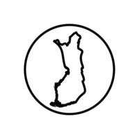 Map of Finland Icon for Geographic Representation, Travel Guides, and Country Maps Illustrations vector