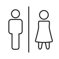 Male and Female Toilet Sign Icon Universal Restroom Indicator vector