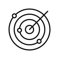 Radar Detection Icon for Security Systems, Navigation Technology, and Weather Monitoring Illustrations vector