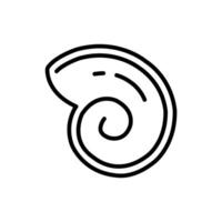 Rounded Shell Icon for Marine Life, Beach Themes, and Nature Graphics vector