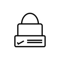 Secure Checkout Icon, Ideal for E-commerce and Online Shopping Graphics vector