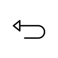 U-Turn Arrow Icon, Great for Navigation and Traffic Designs vector