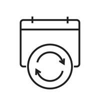 Update Calendar Icon, Ideal for Scheduling and Time Management Graphics vector