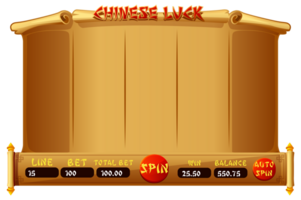 cassino ranhura máquina jogos ui projeto, jogos de azar Móvel aplicativo conceito para a chinês temático cassino jogo. a jogos do utilizador interface é estilo cartoon com básico botões. png