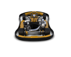 Realistic race car isolated on background. 3d rendering - illustration png