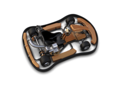 Realistic race car isolated on background. 3d rendering - illustration png