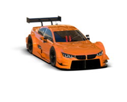 Realistic race car isolated on background. 3d rendering - illustration png