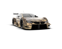 Realistic race car isolated on background. 3d rendering - illustration png
