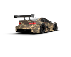 Realistic race car isolated on background. 3d rendering - illustration png