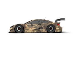 Realistic race car isolated on background. 3d rendering - illustration png