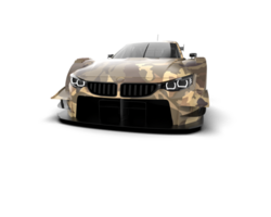 Realistic race car isolated on background. 3d rendering - illustration png