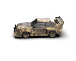 Realistic race car isolated on background. 3d rendering - illustration png