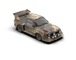 Realistic race car isolated on background. 3d rendering - illustration png