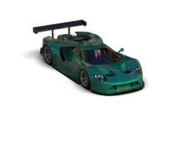 Realistic race car isolated on background. 3d rendering - illustration png