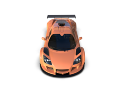 Realistic race car isolated on background. 3d rendering - illustration png