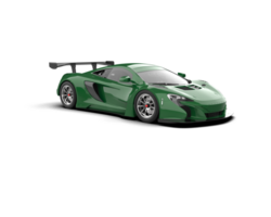 Realistic race car isolated on background. 3d rendering - illustration png