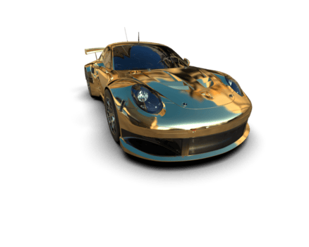 realista raça carro isolado em fundo. 3d Renderização - ilustração png