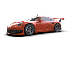 Realistic race car isolated on background. 3d rendering - illustration png