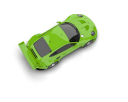 Realistic race car isolated on background. 3d rendering - illustration png