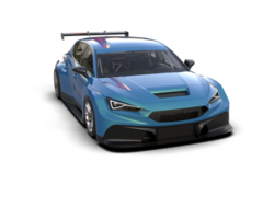 Realistic race car isolated on background. 3d rendering - illustration png