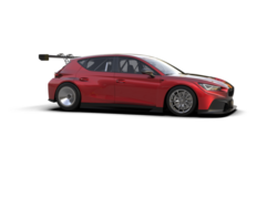 Realistic race car isolated on background. 3d rendering - illustration png
