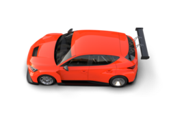 Realistic race car isolated on background. 3d rendering - illustration png