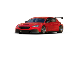 Realistic race car isolated on background. 3d rendering - illustration png