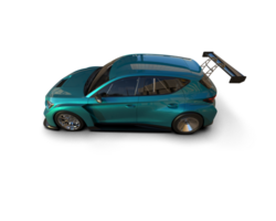Realistic race car isolated on background. 3d rendering - illustration png