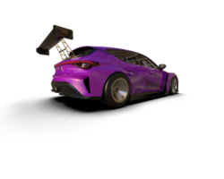 Realistic race car isolated on background. 3d rendering - illustration png