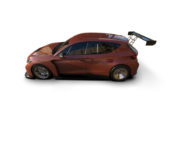 Realistic race car isolated on background. 3d rendering - illustration png