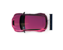 Realistic race car isolated on background. 3d rendering - illustration png