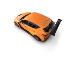 Realistic race car isolated on background. 3d rendering - illustration png