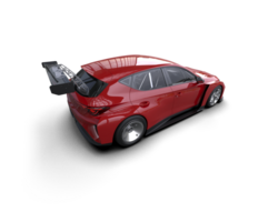 Realistic race car isolated on background. 3d rendering - illustration png