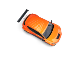 Realistic race car isolated on background. 3d rendering - illustration png