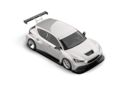 Realistic race car isolated on background. 3d rendering - illustration png