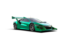 Realistic race car isolated on background. 3d rendering - illustration png