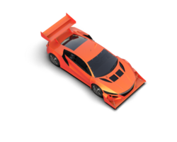 Realistic race car isolated on background. 3d rendering - illustration png