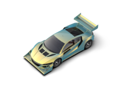 Realistic race car isolated on background. 3d rendering - illustration png