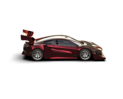Realistic race car isolated on background. 3d rendering - illustration png