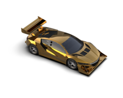 Realistic race car isolated on background. 3d rendering - illustration png