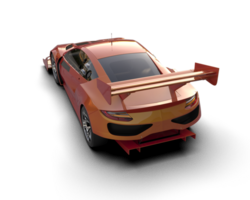 Realistic race car isolated on background. 3d rendering - illustration png