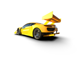 Realistic race car isolated on background. 3d rendering - illustration png