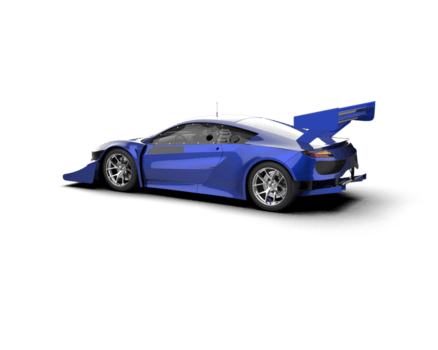 Realistic race car isolated on background. 3d rendering - illustration png