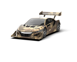 Realistic race car isolated on background. 3d rendering - illustration png