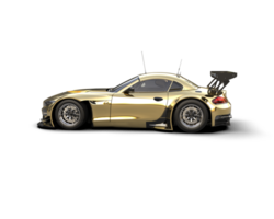 Realistic race car isolated on background. 3d rendering - illustration png