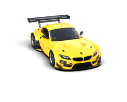 Realistic race car isolated on background. 3d rendering - illustration png