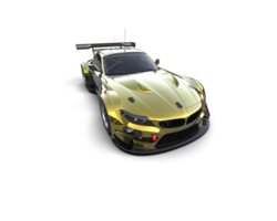 Realistic race car isolated on background. 3d rendering - illustration png