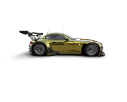 Realistic race car isolated on background. 3d rendering - illustration png