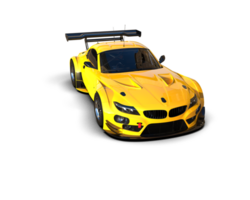 Realistic race car isolated on background. 3d rendering - illustration png